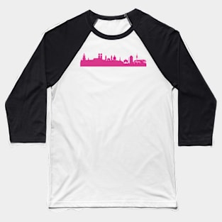 Munich skyline pink Baseball T-Shirt